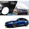 TINGLU Sun Shade For Tesla Model X Tesla X 2016-2024 2025 Accessories Windshield Sun Shade Window Shade UV Rays Protection Sun Visor Cover With