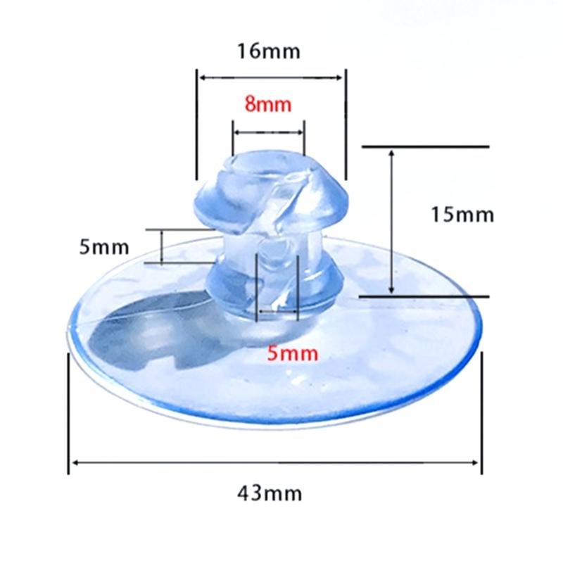 10er Pack Klare Saugnäpfe für Katzen Hängemattenbett Hunde Spielzeug Befestigungsrohr Schnallen Schwerlast