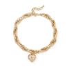 Large Chain Heart Pendant Necklace Metal Exaggerated Necklace Twisted Chain Thick Necklace  Women