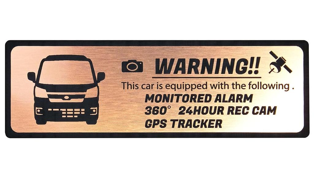Honami Works HIJET TRUCK Security Emblem with Dash and GPS Tracker Sticker for the New 500 Series Hijet Truck 24-Hour Surveillance, Cam, (Late Model)