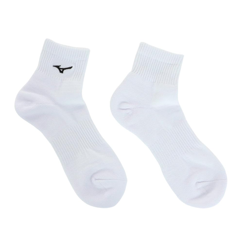 Volleyball Volleyball Short Socks V2MXA000 Sizes [Mizuno] Wear, 2-Pair Pack, White/Black, 25-27