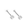 S999 Pure Silver Minimalist Women's Earrings – Small Bean Ear Bone Studs, Anti-Blocking Design for Commuting