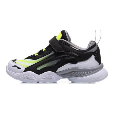 Li Ning Kinder Big Aurora Sportlicher Trend Low Top Laufschuhe Kinder Laufschuhe Schwarz Grau Grün YKCQ274-17