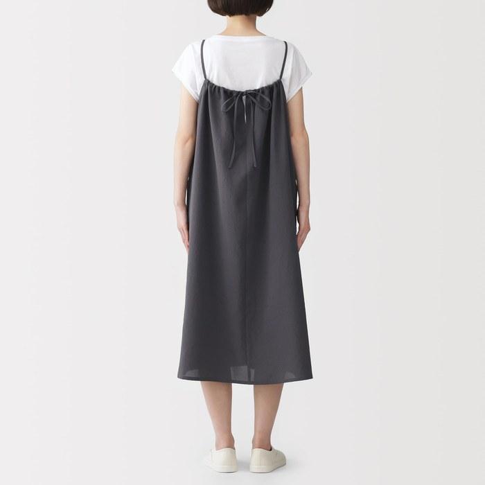 MUJI <Circulation> Women's Breathable Camisole Dress, BC2QAA6S, Charcoal Gray, S