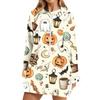 Women's Casual Long Sleeve Halloween Print Hoodie Pullover Top