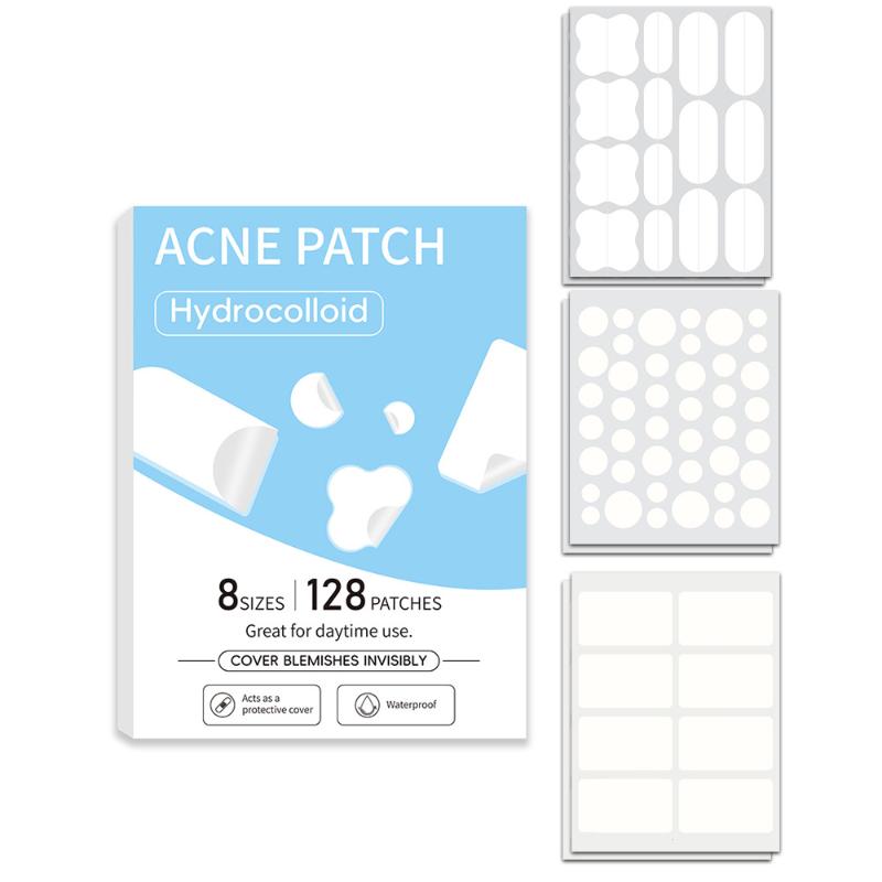 128Pcs Large Capacity Acne Patch Hydrocolloid Salicylic Transparent Acne Patch Invisible Acne Removal Skin Care Stickers ONESIZE