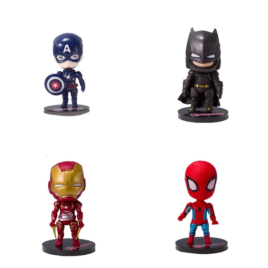 Avengers Birthday Cake Decoration Set Featuring Adorable Iron Man And Captain America Toys For Kids