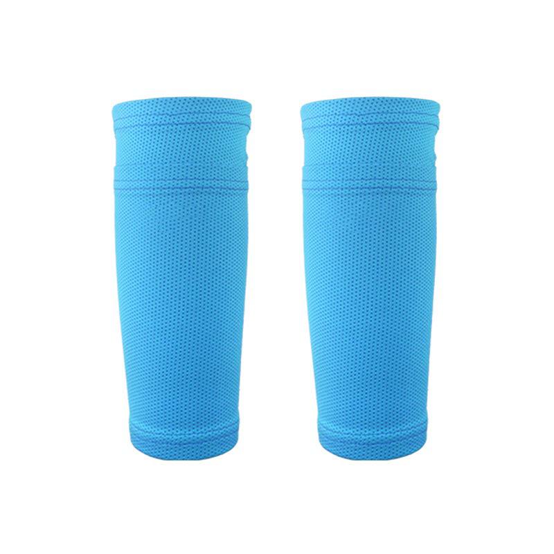 

Breathable Football Leg Guards with Mesh and Sweat-Wicking Sock Sleeves L Pair