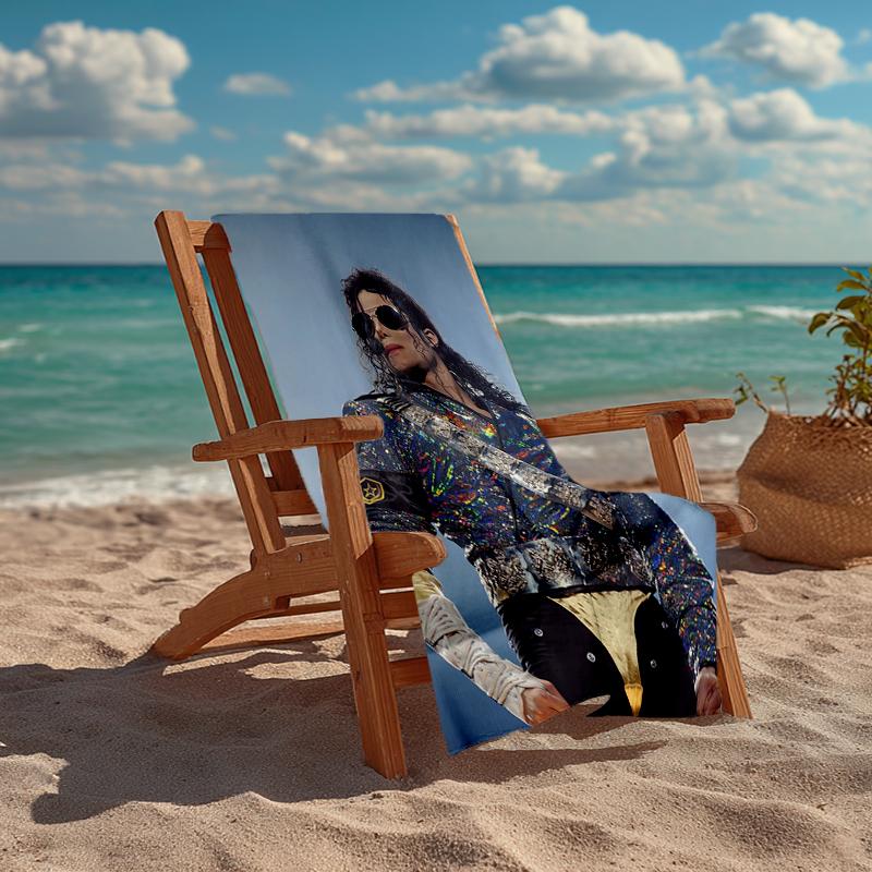 Ultra-weiches Strandtuch mit Michael Jackson Thema, Ideal für Pool - Camping, Tauchen - Perfekter Reisebegleiter, Lebendiges Strandtuch.