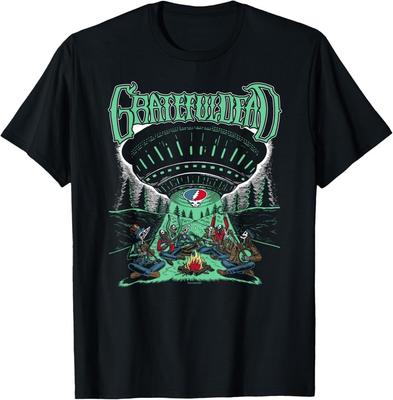 Grateful Dead Skeletons and Aliens Camping Band T-Shirt