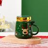 Weihnachtsgeschenk mit Deckel Spiegel Tasse Großes Volumen Niedliches Mädchen Paar Tasse Haus Tasse Souvenir Langlebig Langlebig Nützlich Nützlich