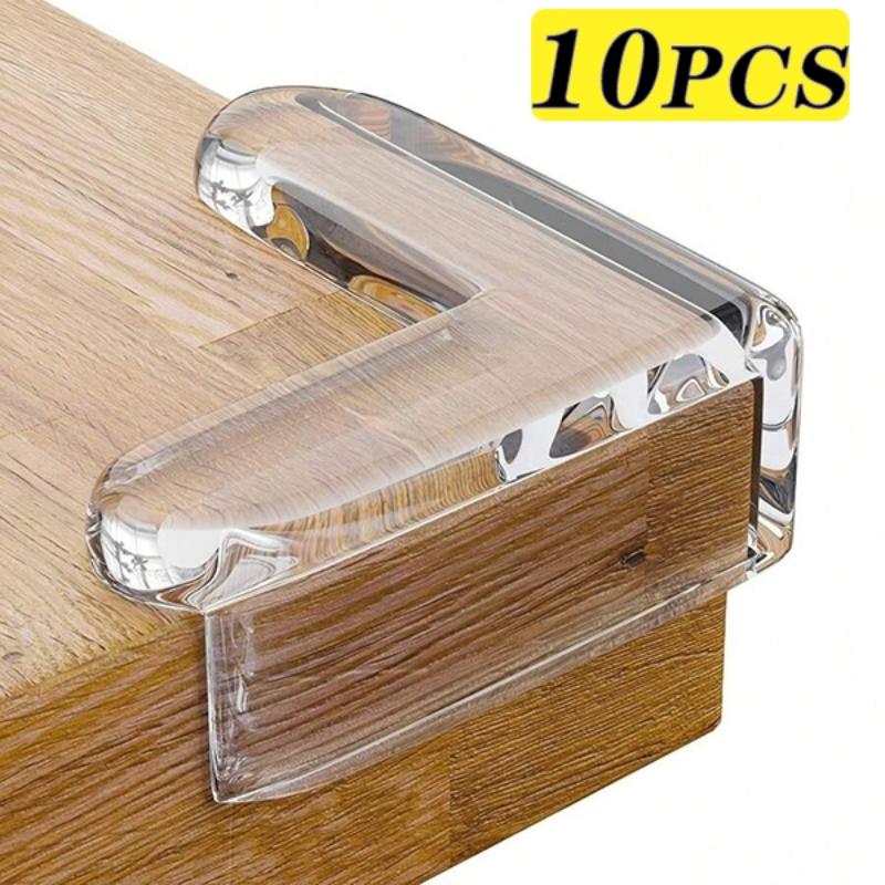 Silicone Furniture Corner Protectors Transparent Soft Baby Safety Edge Guards 10 Pack for Home Table Desk Cabinet