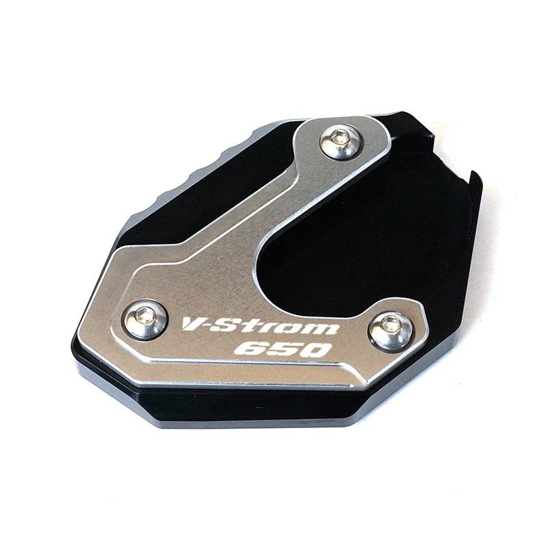 Motorcycle Accessories Aluminum Black Side Kickstand Stand Extension Enlarger For Suzuki DL650 V Strom Vstrom 650 XT