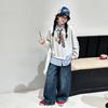 Girls' Faux Two-Piece Lapel Hoodie - Spring/Autumn 2026 New Style for Medium & Large Children