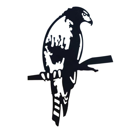 Yousheng Vlajka Orla Stromová Kůl Kovová Silueta Zvířete Dekorace Zahradní Dekorace Zvířecí Znamení s Kůlem pro Zahradní Strom Plotový Sloupek Venkovní Dekorace