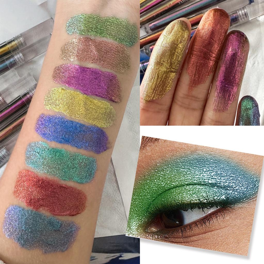 Multikrom Flytende Glitter Øyenskygge 1 stk Skinnende Kameleon Øyesminke Langvarig Holografisk Glans for Dag-til-Natt-bruk