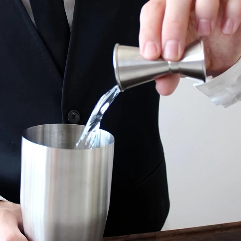Stainless Cocktail Measuring Cup Peg Jigger Shaker Bartender Beverage Measurer Dual Shot Drink Spirit Measure Tool for Party Bar