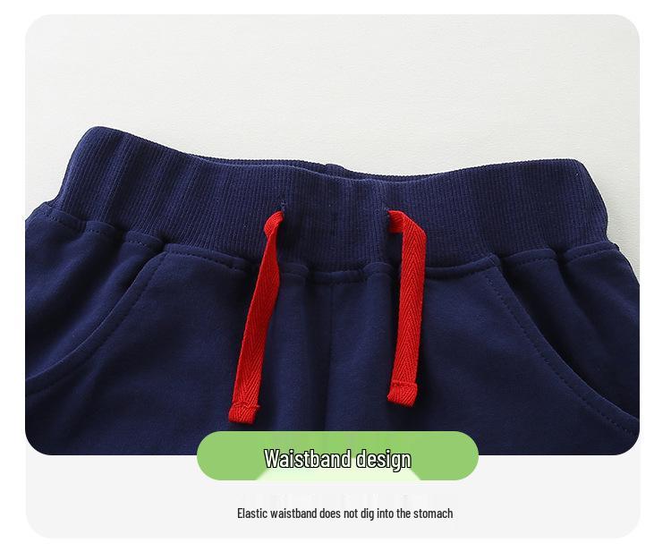 European & American Style Toddler Boys' Cartoon Print Cotton Shorts Set