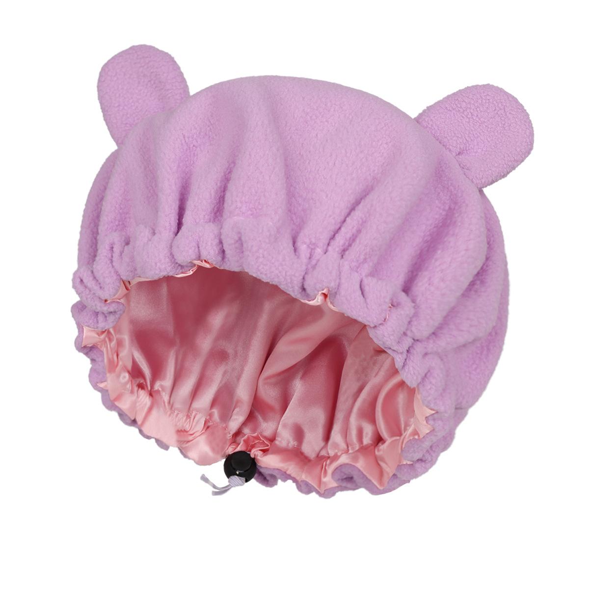 

Children s Double - layer Adjustable Warm Winter and Autumn Sleeping Cap, Cute Bear Design Average Size светло-фиолетовый
