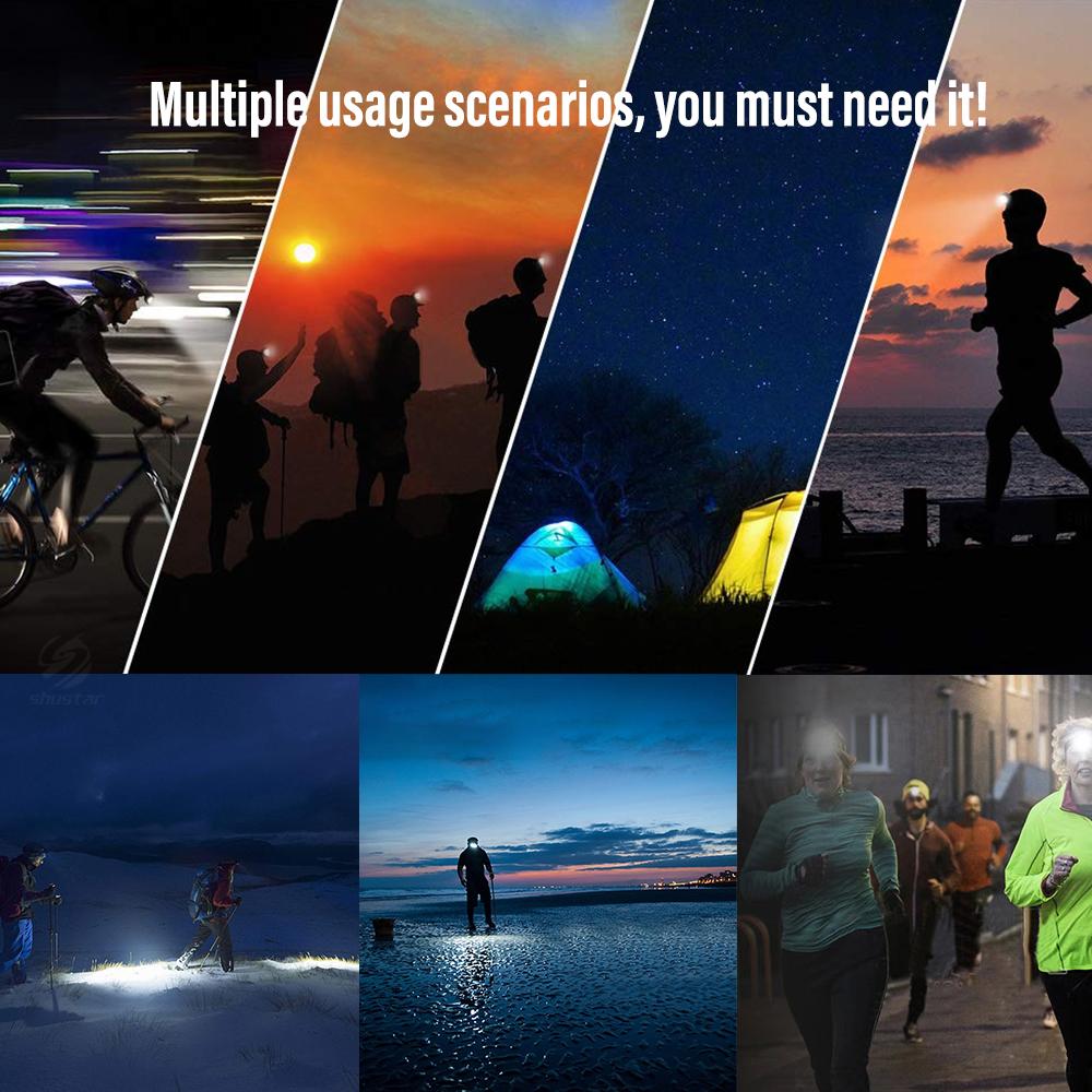 Lanternă reîncărcabilă cu LED pentru pescuit Far de camping cu senzor de inducție Lanternă rezistentă la apă Corpul lămpii ultra ușoare