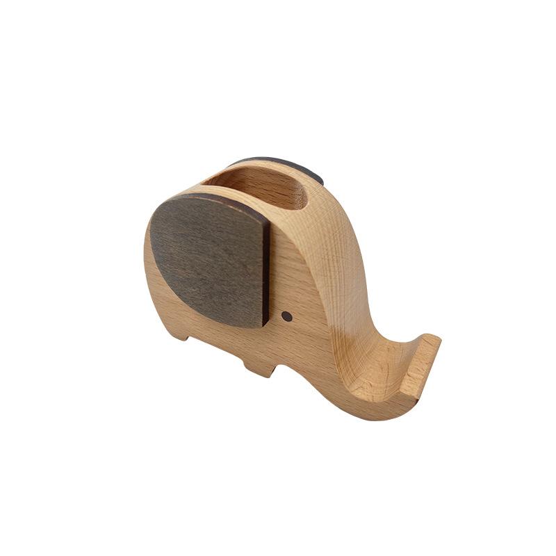 1 Stück Holzhandwerk Kreativer Elefant Stifthalter Studien-Organizer-Box Schreibtisch-Dekoration Abschlussgeschenk für Freunde & Klassenkameraden