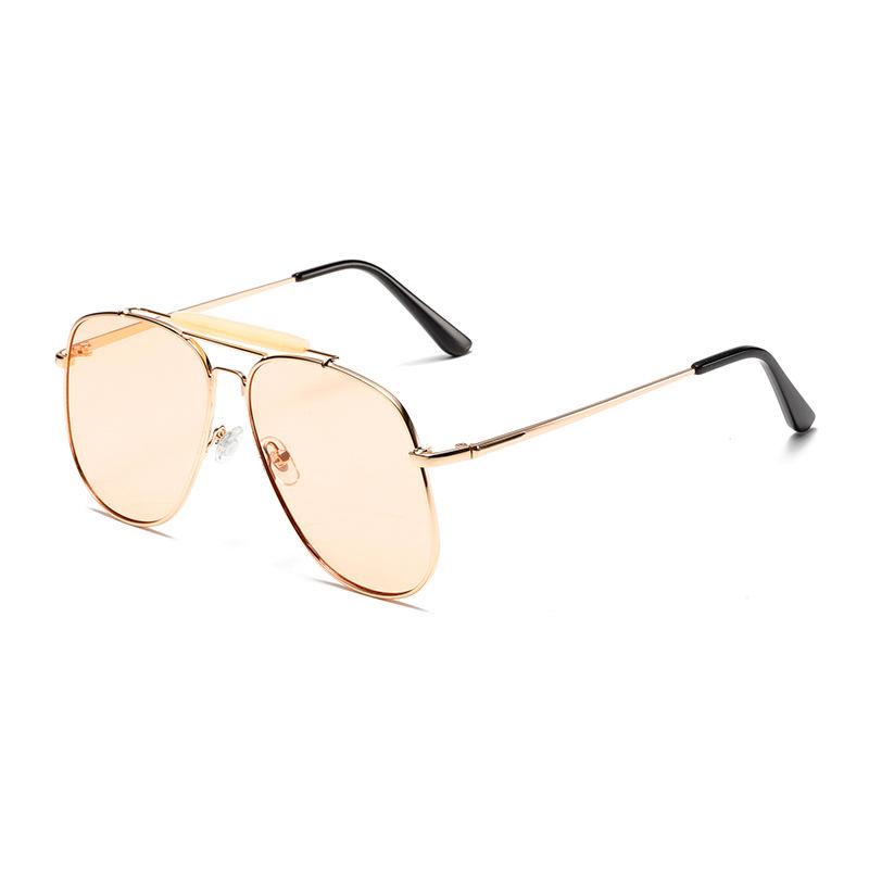 Pilot Black Sunglasses Women Vintage New Fashion Luxury Brand Decor Shades Oversize Trendy Metal Beach Sun Glasses