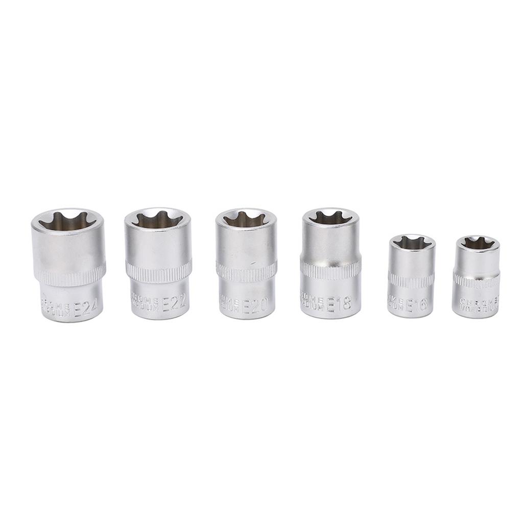 14Pcs E Type Torx Star Bit Socket Set E4‑E24 1 4  3 8  1 2  Drive Repair Tool Kit