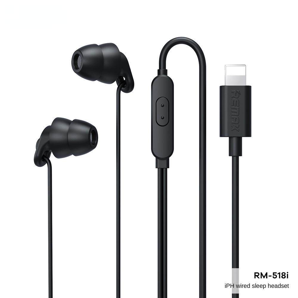 Wired Headphone ASMR Sleep Headset in-Ear Wire Control with Mic Audio Noise Reduction