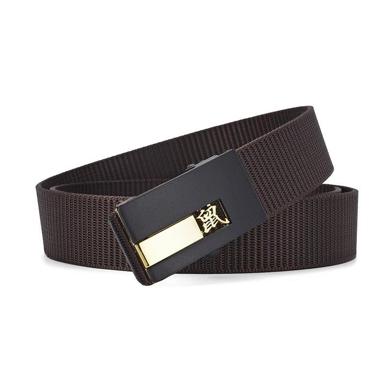 Zodiac Toothless Canvas Belt Simple Automatic Buckle Imitation Nylon Belt Casual Men'S Belt