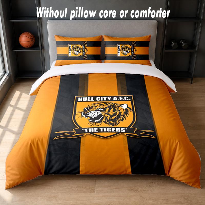 Set Biancheria da Letto Hull FC Design 1 Copripiumino + 2 Federe Morbido Traspirante Biancheria da Letto per la Casa