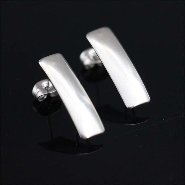 50pcs/lot stainless steel earrings connector findings stud earring post with For DIY Jewelry Making Findings Accessories