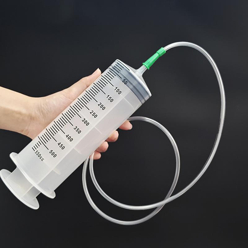 100/300/500ml Large Capacity Syringes Oil Pump With 1m Hose Pet Feeding Measuring Pump Hydroponics Nutrient Big Syringe
