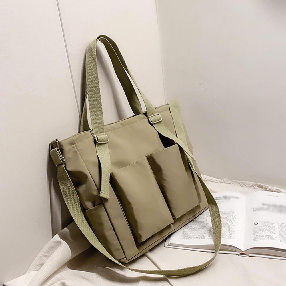 

Waterproof Bag Large Capacity Canvas Bag Female Messenger Korean Student Ins Japanese One-Shoulder Large Bag Tote Bag