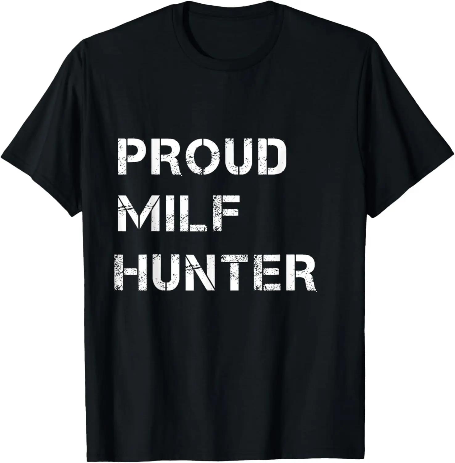 ZheXiong TEE Milf Jacht voor Mannen Die van Milfs Houden Grappige Volwassen Humoristische Grappen Herenkleding Tops Patronen T-shirts Vesten Streetwear Tops 4XL
