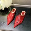 Women's Baotou Slippers Summer New Pointed Head Deep Mouth Cross Broadband Soft Sole Anti-slip Wear-resistant Flat Sandals