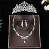 Cross-border Bridal Headdress Set: Headband, Necklace & Earrings - Women's Birthday Crown Accessories
