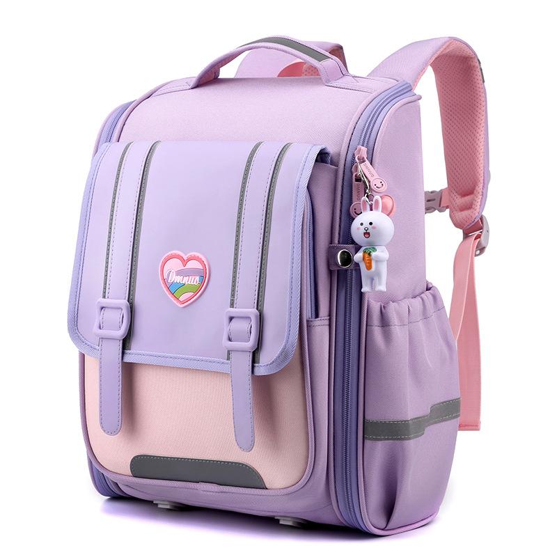 New health care ridge vertical version large-capacity integrated student backpack, primary school bag, grade 3-6 backpack