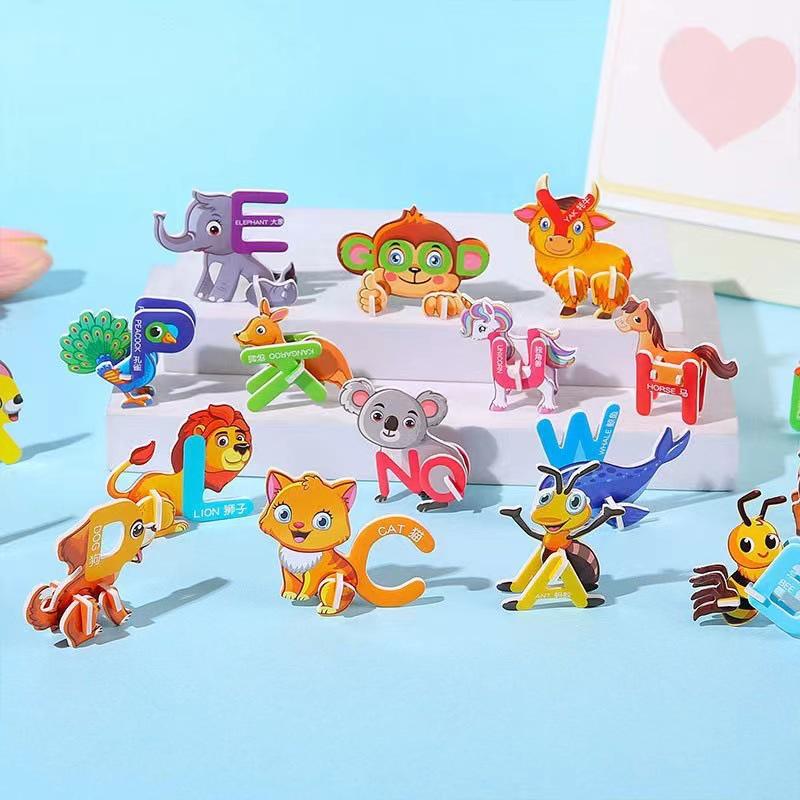 Puzzle stereo cu insecte 3D: Jucării creative DIY Jigsaw pentru educația timpurie
