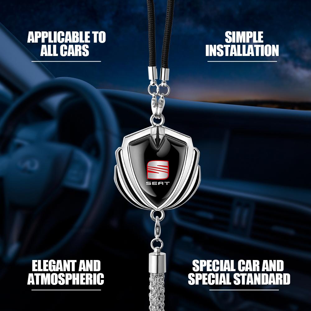 wzbn2 Car Metal Badge Rearview Mirror Hanging Pendant Decoration For Seat Cupra Leon Mk2 FR Toledo Ibiza 6j Ateca Altea Arosa Tarraco