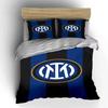 Blauwzwarte strepen, Inter logo. Beddengoedsets Dekbedovertreksets Dekbedovertrekken Kussenslopen(1*Dekbedovertrek 2*Kussenslopen zonder dekbedvulling)