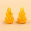 Gradient Gourd Pendants: 6 Multicolored Resin Charms (18x31mm) for Bags, Phones, and Clothing.
