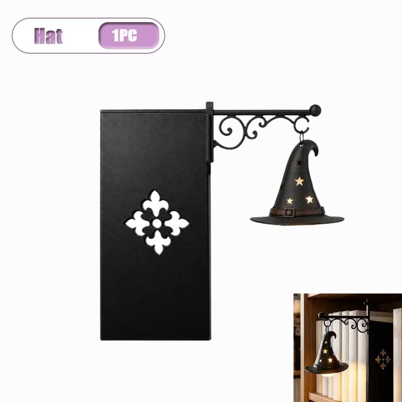 1-5PCS Ghost Bookshelf Lantern Vintage Mini Reading Lamp Resin Hanging Shelf Light for Library Cozy Halloween Display
