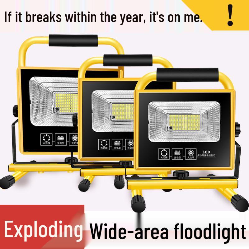 Emergency LED Floodlight for Camping, Night Markets, and Power Outages