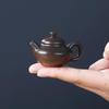 Kiln-altered Mini Purple Clay Teapot, Playable Fingertip Tea Pet and Ornament for Kung Fu Tea Sets