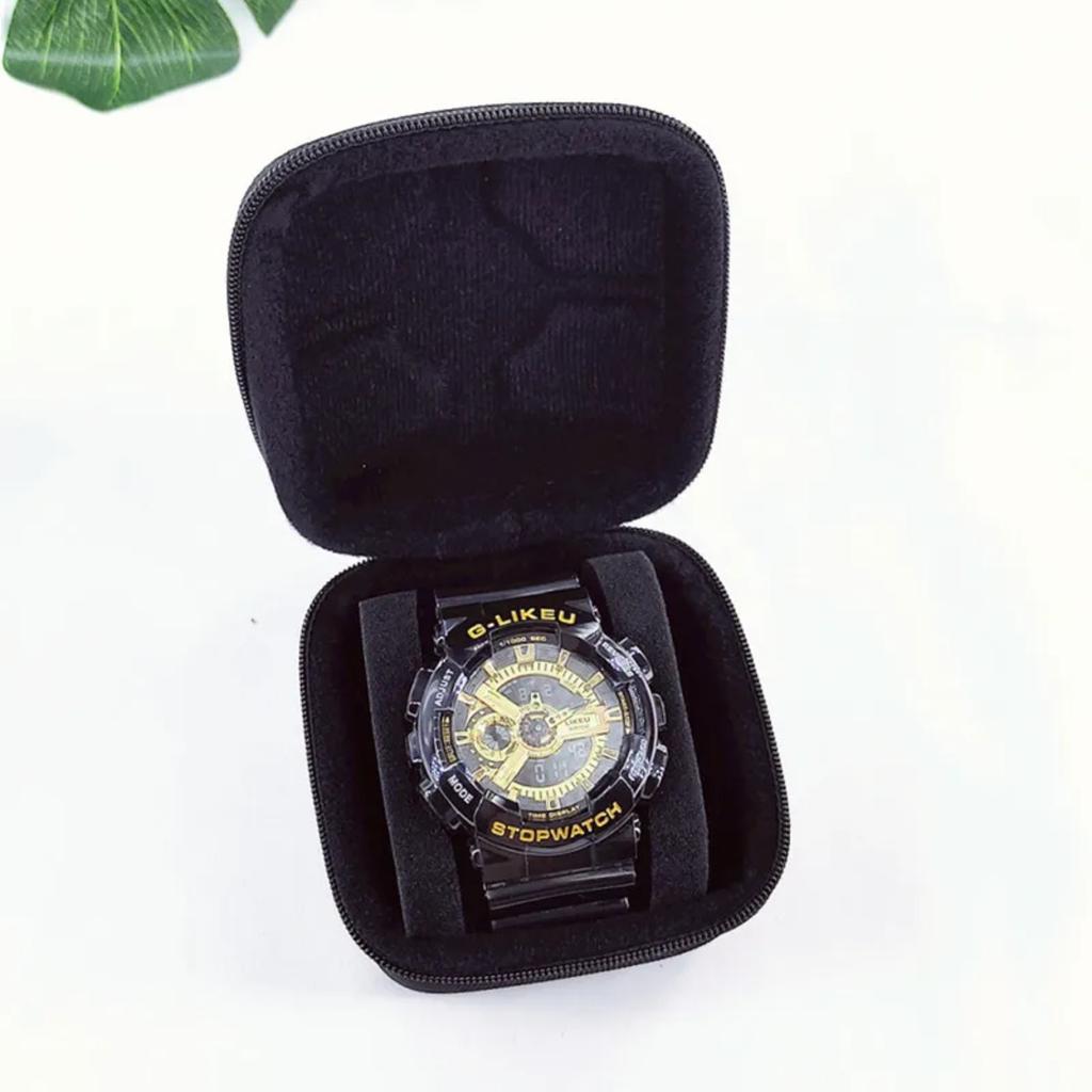Watch Organizer Box Carrying Case Travel Storage Box EVA Watch Protector Portable Jewelry Hard Case with Pillow for Wristwatches