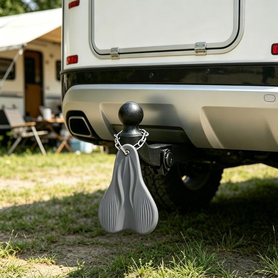 Hanging Truck Balls Nuts, Funny Trailer Hitch Decoration with Chain, Prank Automotive Vehicle Exterior Accessory, Gag Gifts for Boyfriend Husband