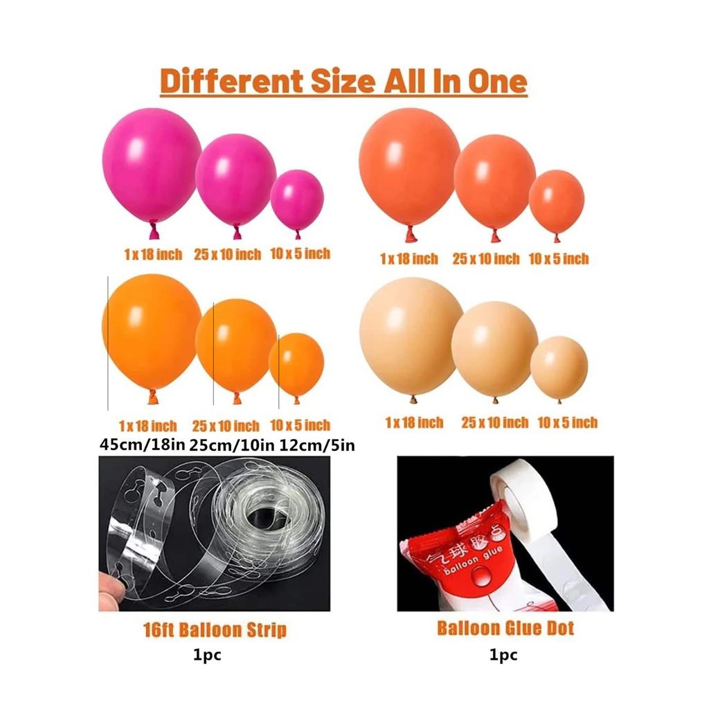 146ks Podzimní dekorace Matná barva Balónová girlanda Sada Řetízek Dýně Oranžová Balónový oblouk Halloween Vánoční ozdoba Svatba Narozeninová párty Výzdoba