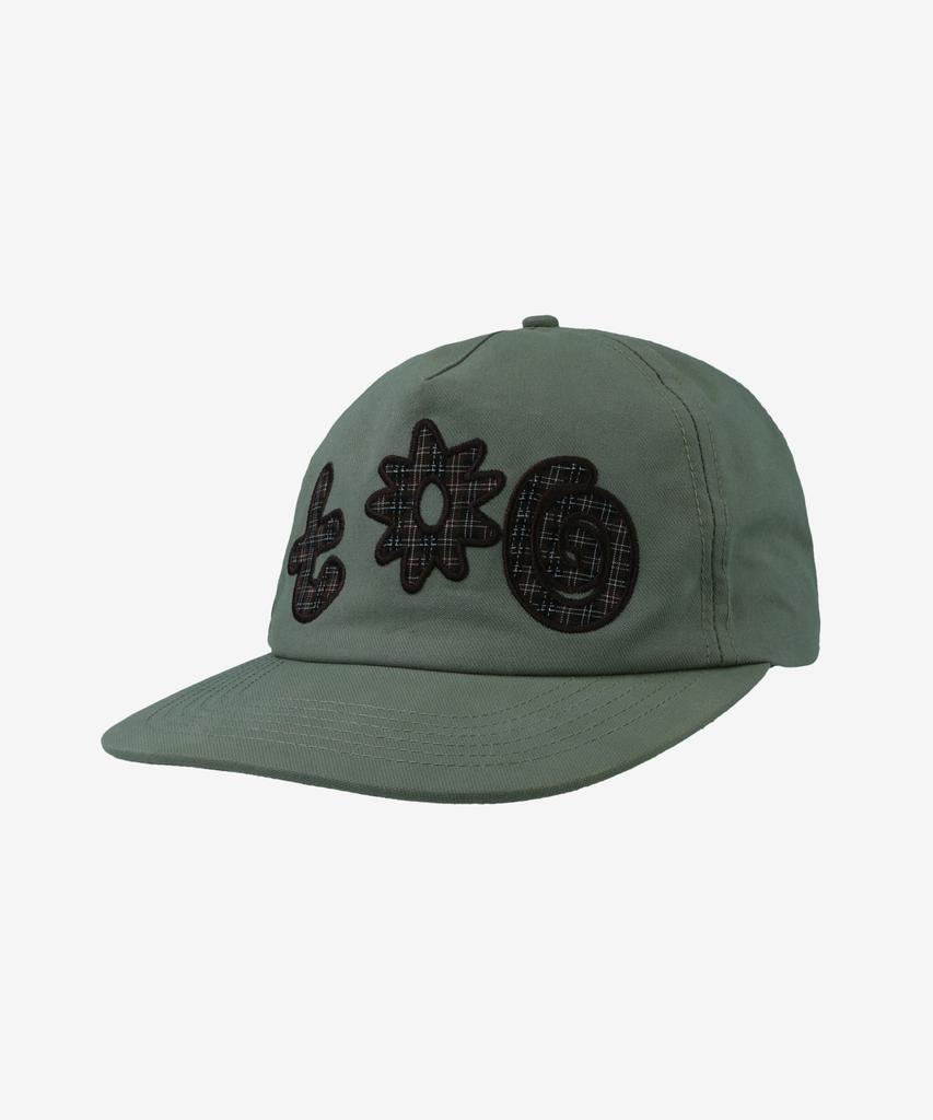 Tonilolenseu Applique Logo Ball Cap Grayish Green