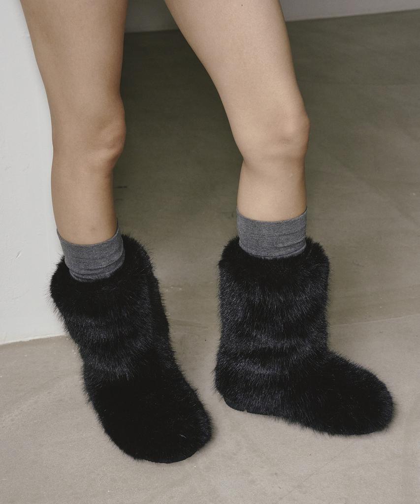 Twvp Puky Fur Middle Boots (3 Colors)