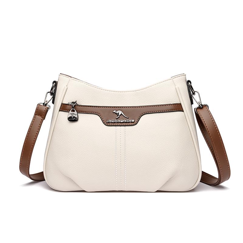 

Женская сумка на плечо/кроссбоди Осень/Зима 2025 - Большая вместимость, много отделений, модный, универсальный и практичный стиль грязно-белый